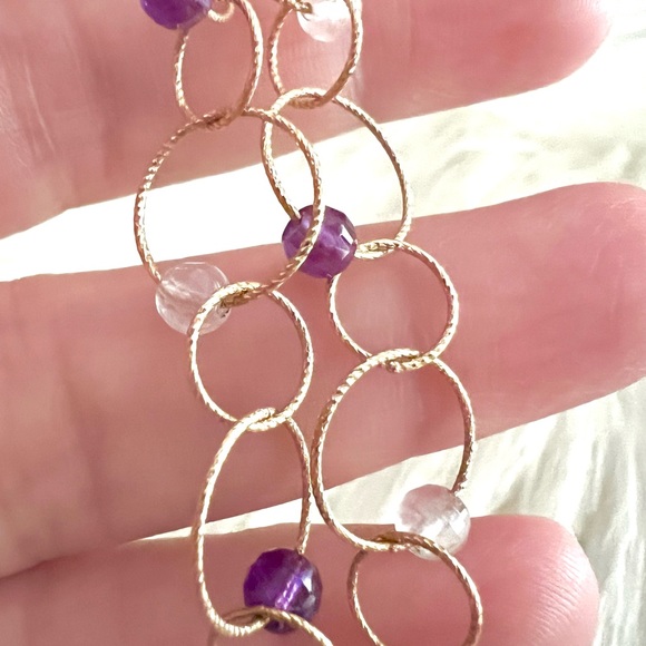 14k gold CAODURO Italian Luxury bracelet rings/circles - Picture 9 of 13